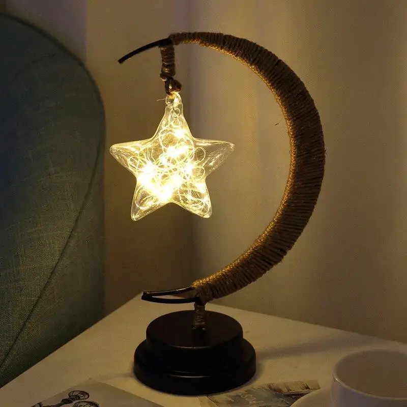 Décoration lumineuse <br>Lampe Croissant de Lune. | OkO-OKO™ Lampe Croissant de Lune étoile lumière chaude | oko-oko