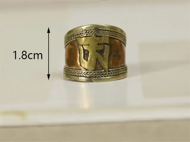 Bijou Spirituel <br> Bague Matra Om. | OkO-OKO™ Bague Matra Om dimentions | OkO-OkO