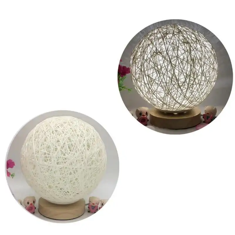 Décoration lumineuse <br>Lampe Déco Ronde en Rotin | OkO-OKO™ Lampe déco fibre naturelle | OkO OkO