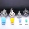 Bijou Diffuseur Huiles Essentielles <br> Boules coton pour pendentif. | OkO-OKO™ Boules cotton pour pendentif diffuseurs d'huiles essentielles exemple de tailles | oko oko