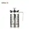Glazen theepot <br> met plunjer (6 modellen) | OkO-OKO™ Zuiger Theepot B 600 ml | OkO-OkO