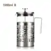 Glazen theepot <br> met plunjer (6 modellen) | OkO-OKO™ Zuiger Theepotten B 1L of 1000 ml | OkO-OkO