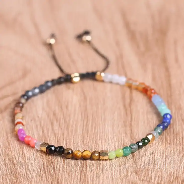 7 Chakras bracelet Multicolor beads