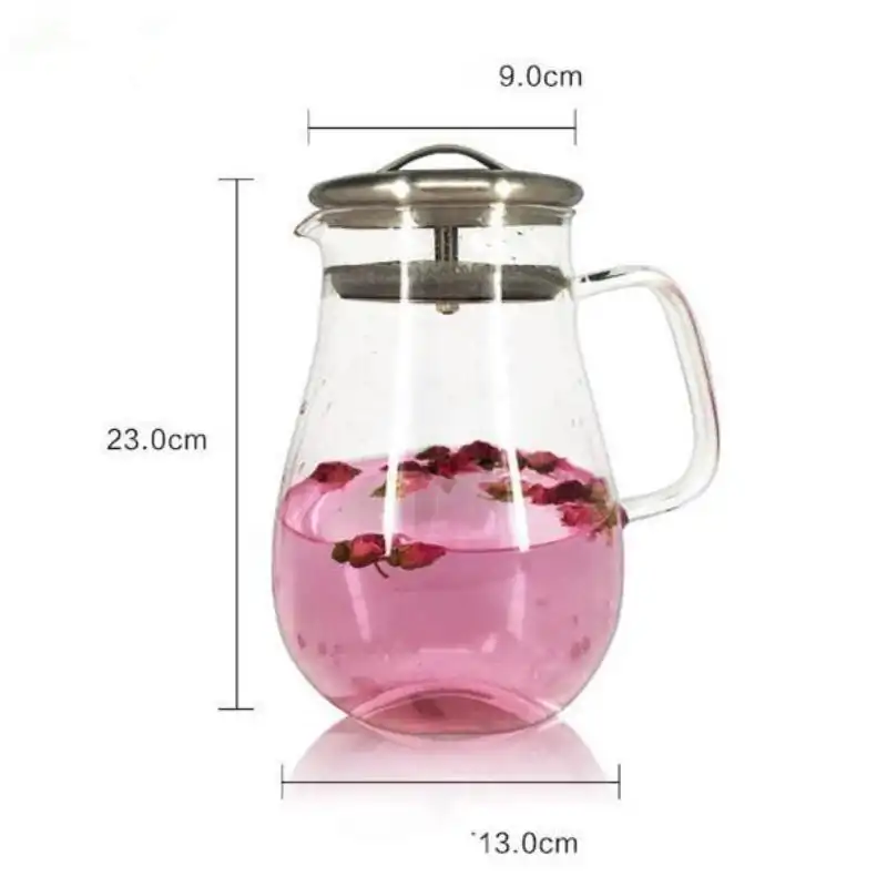 Glazen Theepot IJsthee Karaf | OkO-OKO™ Iced Tea Pot afmetingen | OkO-OkO™