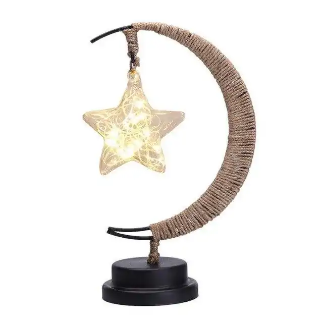 Décoration lumineuse <br>Lampe Croissant de Lune. | OkO-OKO™ Décoration lumineuse Lampe Croissant de Lune avec étoile | oko-oko