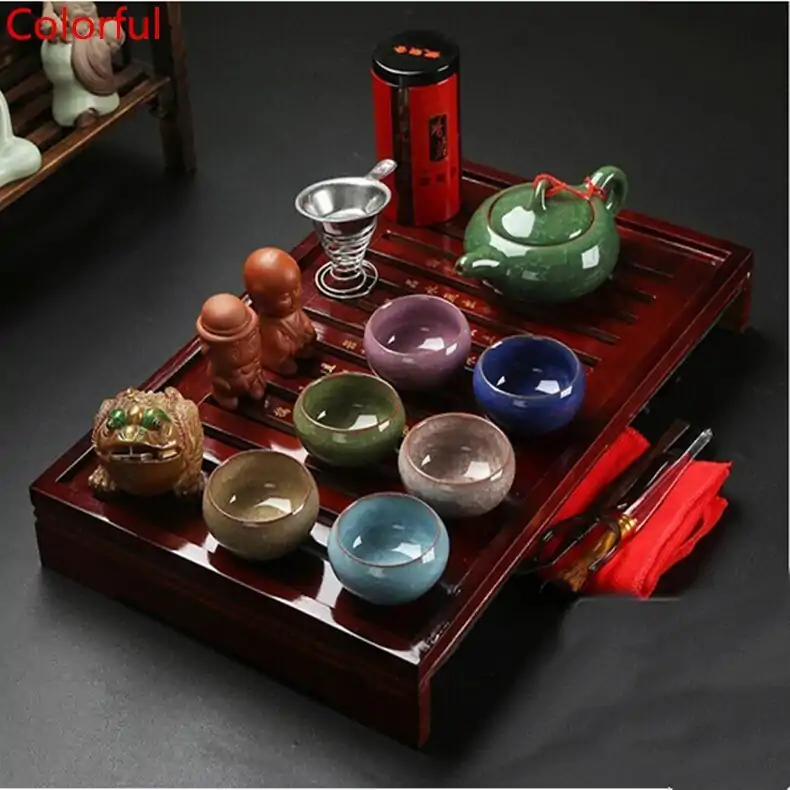Plateau à thé <br> Service à thé avec plateau (4 Variantes). | OkO-OKO™ Service à thé avec plateau pour céréminie du thé chinoise| oko oko