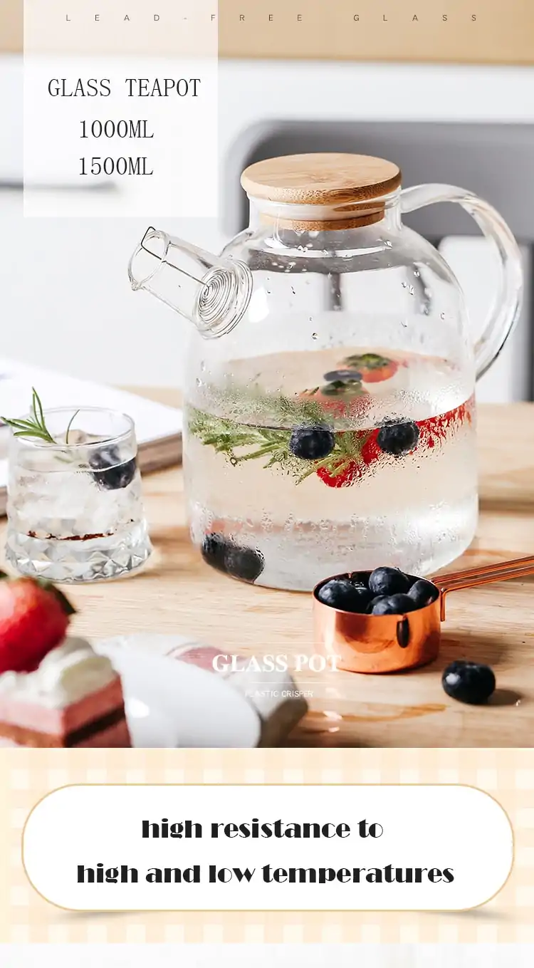 Teekannen aus Glas <br> Für die Zubereitung von Eistee (1L und 1,5L). | OkO-OKO™ Teekanne aus Glas 1L/1.5L kaufen | oko oko