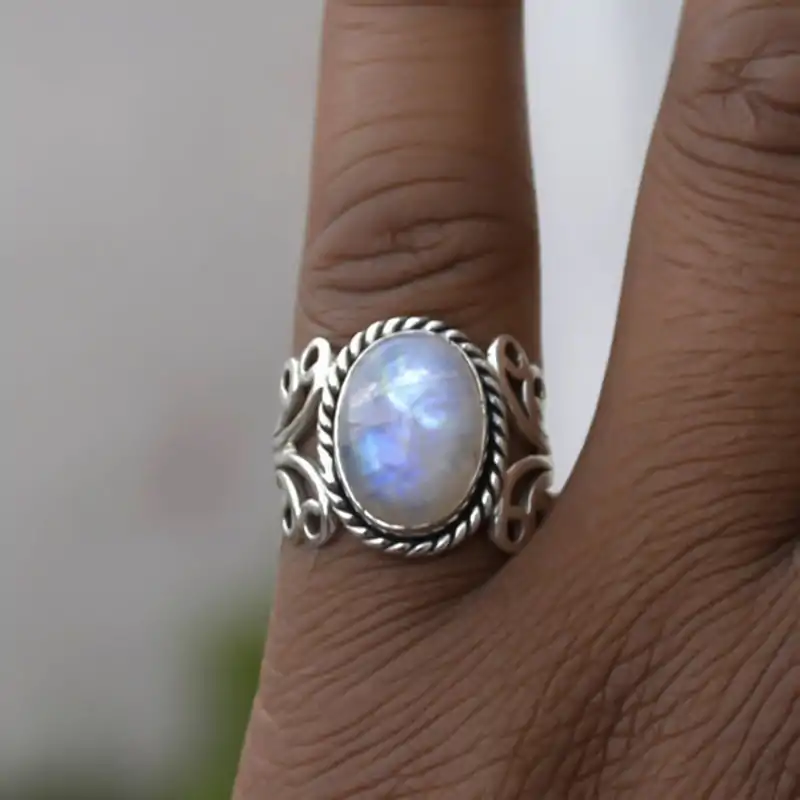 Bague Pierre de Lune Boho pas cher | oko oko