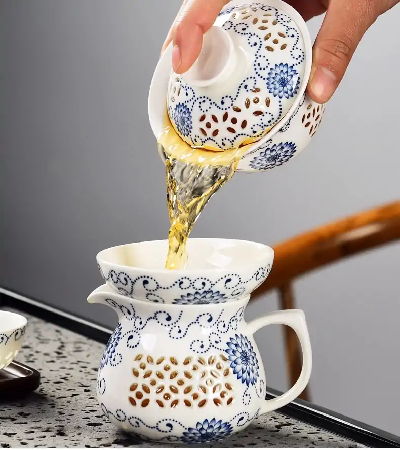 Service à Thé Porcelaine de Chine avec gaiwan | OkO-OkO™ 
