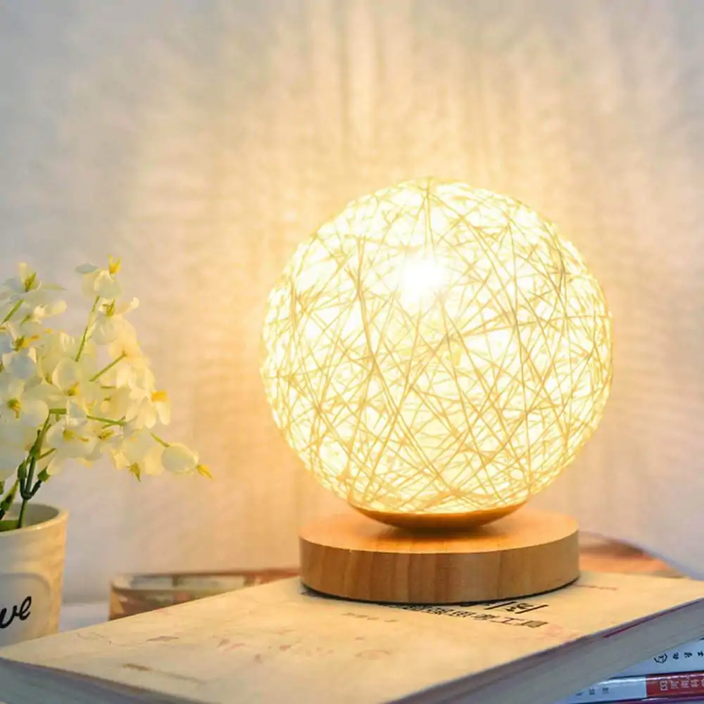 Acheter Lampe déco fibre naturelle blanche | OkO OkO