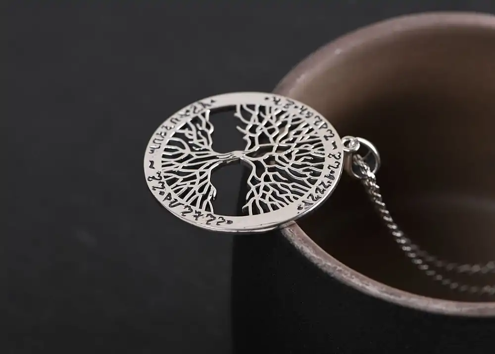 Pendentif plat arbre de vie argent 925 | OkO-OkO