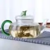 Glasteekannen Kürbis (mit Filter) | OkO-OKO™ Glas-Teekannen Kürbis mit Aufguss im Inneren | oko-oko