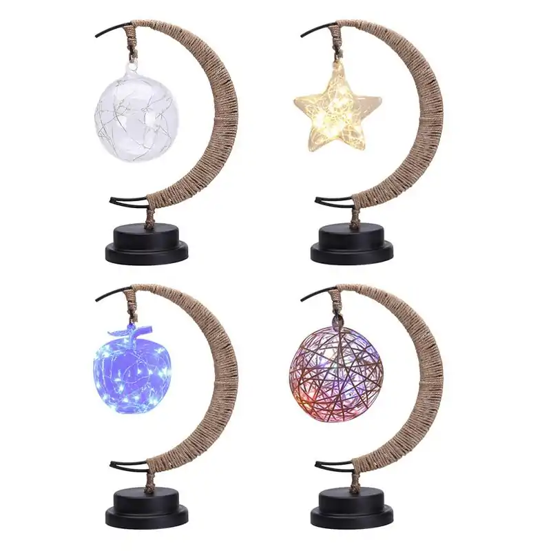 Décoration lumineuse LED Croissant de Lune avec étoile | oko-oko
