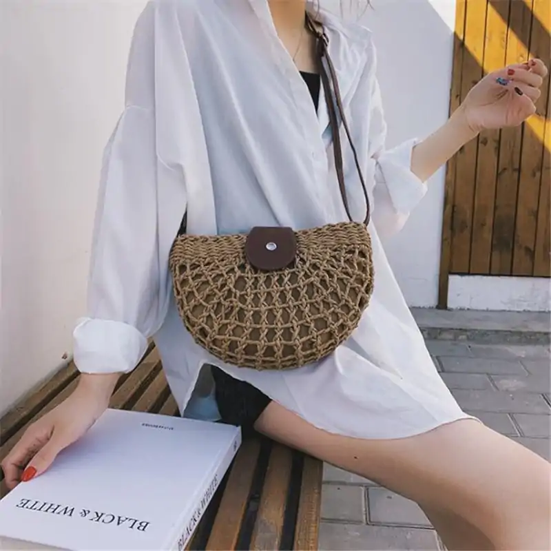 Sac a main raphia à bandoulière | oko oko