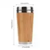 Thermos <br>Mug Isotherme Bamboo (intérieur Inox). | OkO-OKO™ mug bamboo dimentions 450 ml | oko-oko