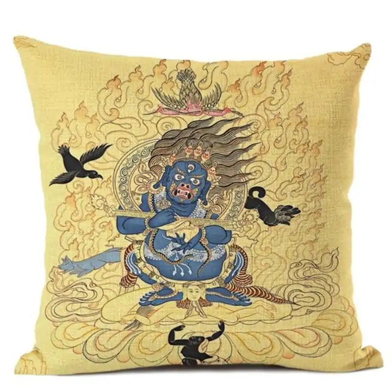 Bouddhisme <br> Coussin Bouddha (9 Variante). | OkO-OKO™ Coussin Bouddha Bleu | OkO-OkO