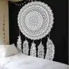 Wanddekoration Schwarz-Weiß Mandala Wandbehang. | OkO-OKO™ Wanddekoration Wandbehang Mandala Schwarz und Weiß. | OkO-OkO™