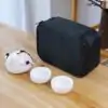 Travel Tea Set (6 variants). | OkO-OKO™ White Travel Tea Set 2 bowls +1 teapot and carrying bag | OkO-OkO
