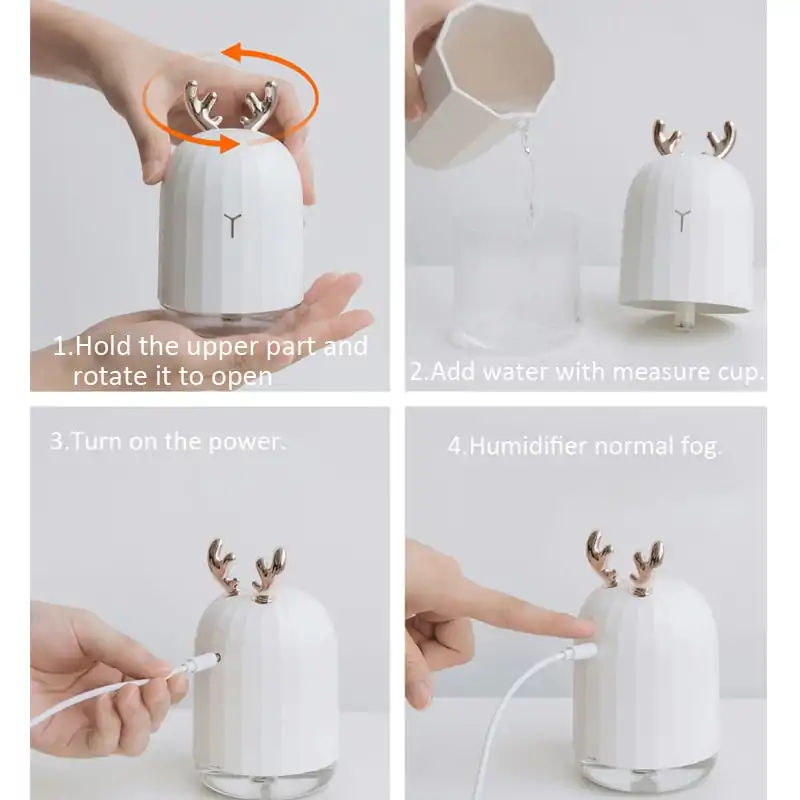 Diffuseur d'huiles essentielles Humidificateur d'air ultrasonique 250 ML multicouleur | OkO-OkO