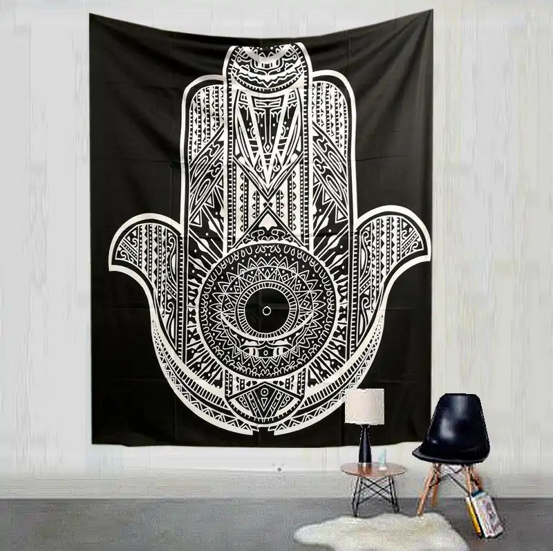 Wanddekoration Schwarz-Weiß Mandala Wandbehang. | OkO-OKO™ Wanddekoration Wandbehang Mandala Schwarz und Weiß. | OkO-OkO™