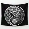 Wanddekoration Schwarz-Weiß Mandala Wandbehang. | OkO-OKO™ Wanddekoration Wandbehang Mandala Schwarz und Weiß. | OkO-OkO™