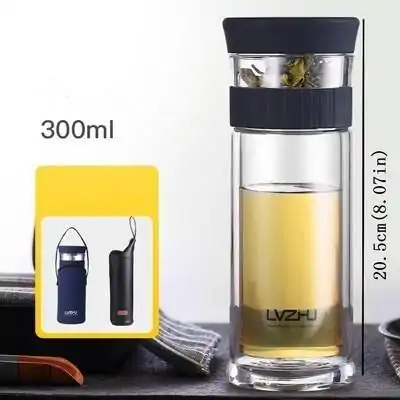 Théière Nomade <br> Avec infuseur. | OkO-OKO™ Thermos Infuseur en verre 300 ml noir bleuté | oko oko