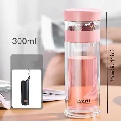 Théière Nomade <br> Avec infuseur. | OkO-OKO™ Thermos Infuseur en verre 300 ml rose | oko oko
