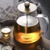 Théières en Verre <br> Avec Filtre Rétractable. | OkO-OKO™ Théière en Verre avec Filtre et couvercle en bambou | OkO-OkO
