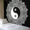 Wanddekoration Schwarz-Weiß Mandala Wandbehang. | OkO-OKO™ Wanddekoration Wandbehang Mandala Schwarz und Weiß. | OkO-OkO™
