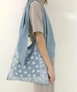 Sac bandoulière hippie bleu jeans | oko oko