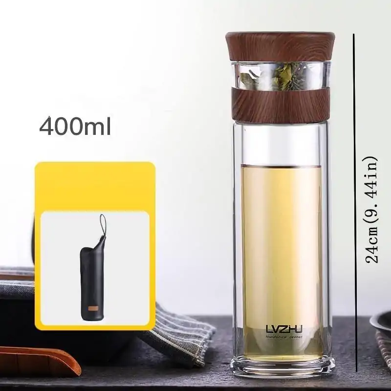 Théière Nomade <br> Avec infuseur. | OkO-OKO™ Thermos Infuseur en verre 400 ml bois | oko oko