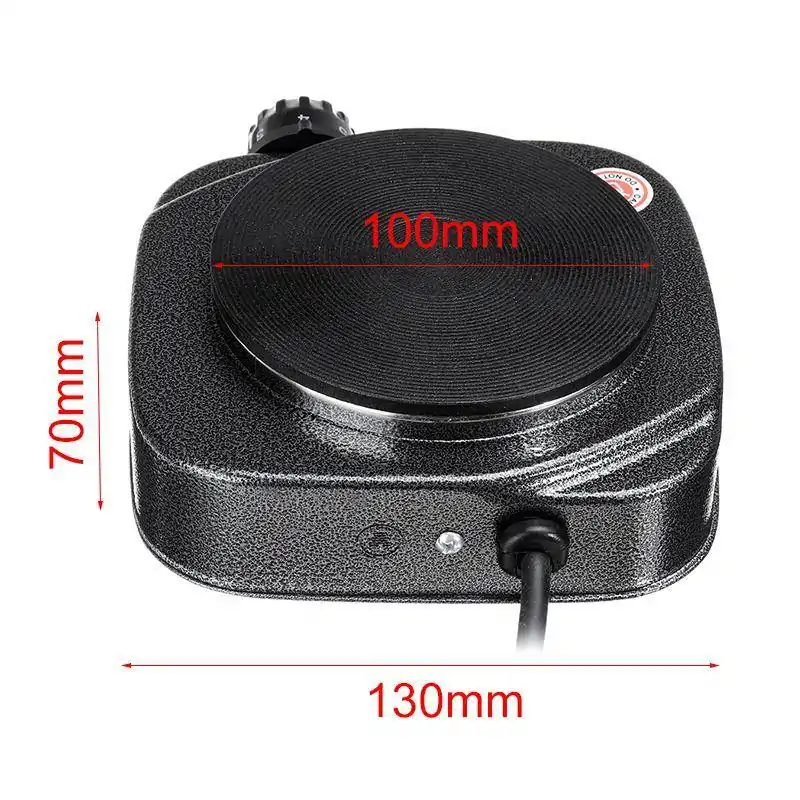 Chauffe Théière <br> Mini Plaque Électrique (500W 220V). | OkO-OKO™ Chauffe Théière Électrique ou Mini Plaque Électrique dimentions | OkO-OkO