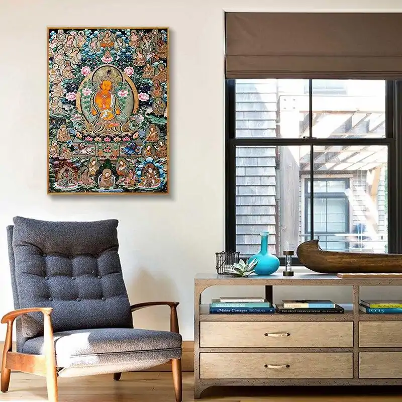 Bouddhisme <br> Tableau bouddhiste. | OkO-OKO™ Toile bouddhiste Thangka décoration mural | oko oko