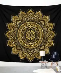 Décoration murale <br>Tenture Murale Mandala Noir et Blanc. | OkO-OkO™