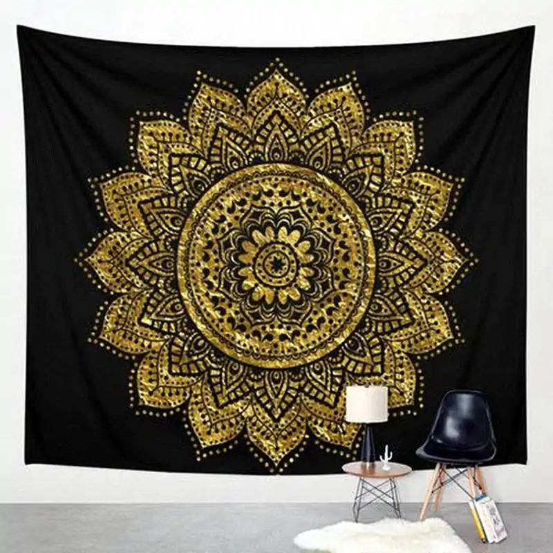 Wanddekoration Schwarz-Weiß Mandala Wandbehang. | OkO-OKO™ Wanddekoration Wandbehang Mandala Schwarz und Weiß. | OkO-OkO™