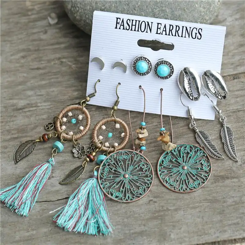 Ethnic and Boho Jewelry Boho Earrings. | OkO-OKO™ Boho Dream Catcher Earring | oko oko