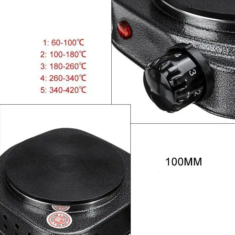 Chauffe Théière <br> Mini Plaque Électrique (500W 220V). | OkO-OKO™ Chauffe Théière Électrique ou Mini Plaque Électrique les températures | OkO-OkO