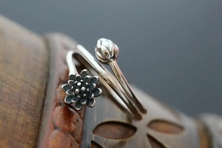Bague fleur de lotus pas cher