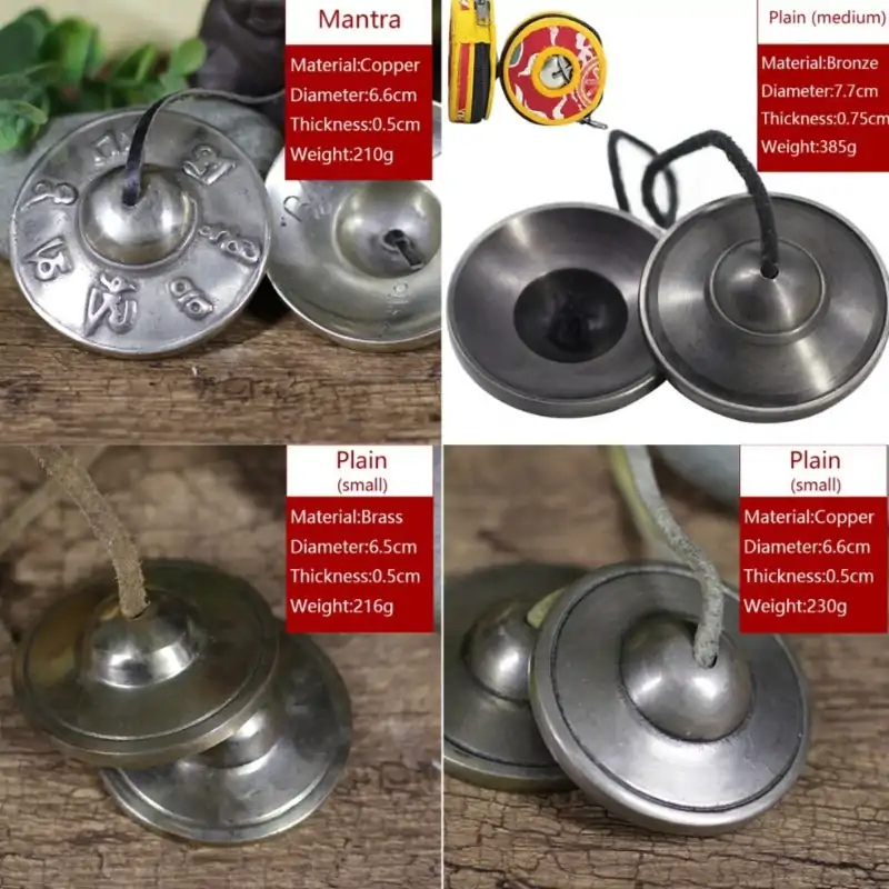 Bouddhisme <br> Cymbale Tibétaine | OkO-OKO™ Cloche Tingsha Mantra