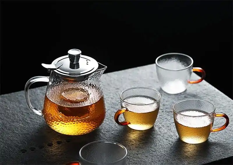 Théières en Verre <br> Martelé. | OkO-OKO™ Théières en verre avec ses tasses assorties | oko oko