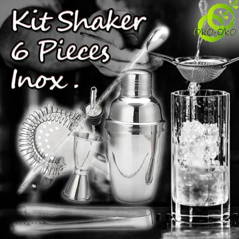 Ustensiles de cuisine <br> Kit shaker cocktail (6Pièces). | OkO-OKO™ Kit Shaker Cocktail | oko oko