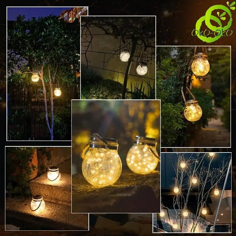 Décoration lumineuse <br> Lanterne solaire extérieur à suspendre | OkO-OKO™ Lanterne Solaire Extérieur exemple d'utilisation | OkO-OkO
