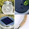 Decoración luminosa Linterna solar colgante para exterior | OkO-OKO™ Linterna solar colgante de exterior con interruptor automático y manual | OkO-OkO