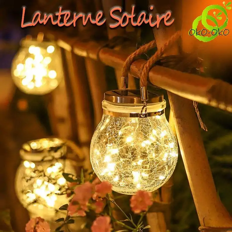 Décoration lumineuse <br> Lanterne solaire extérieur à suspendre | OkO-OKO™ Acheter Lanterne Solaire Extérieur Pas cher | OkO-OkO