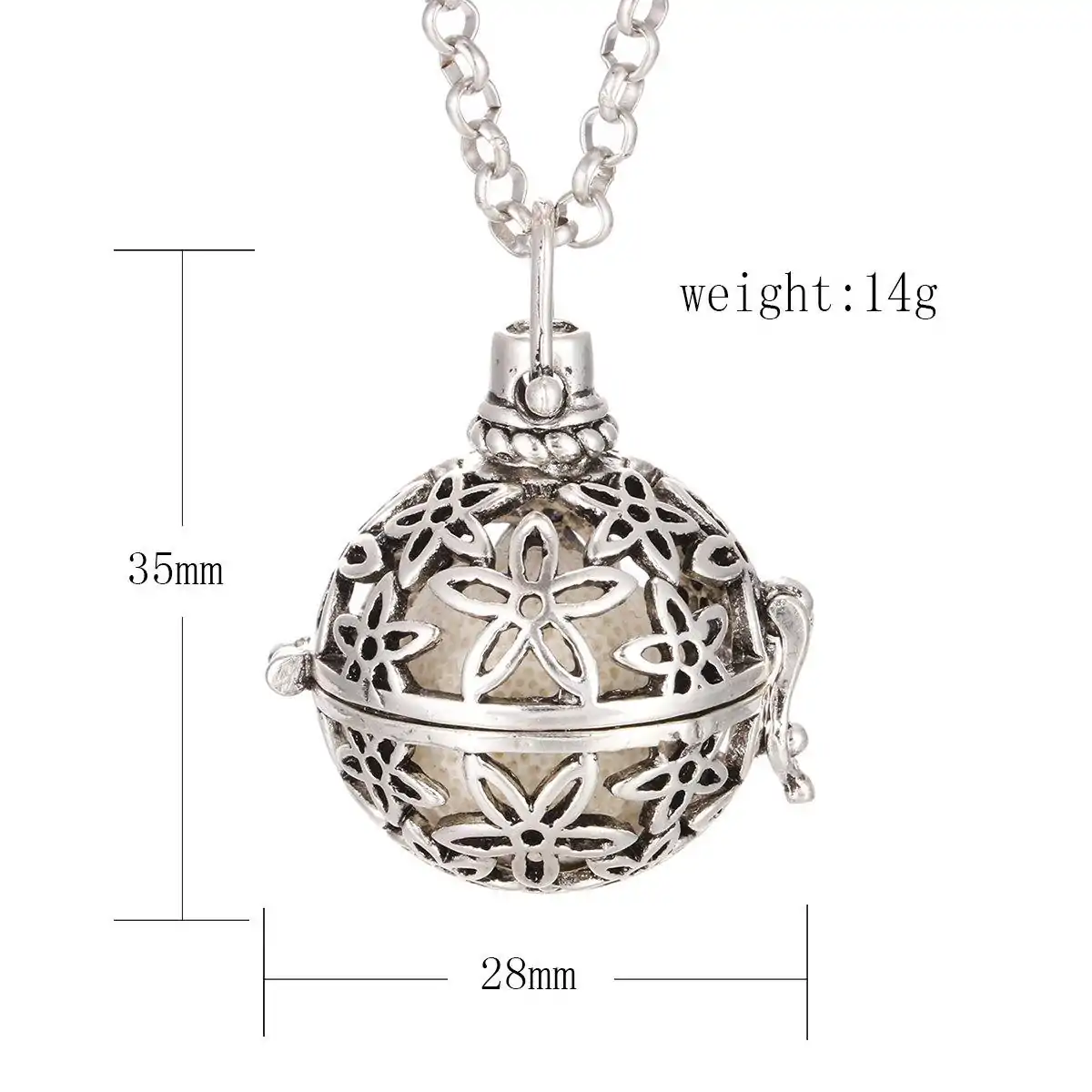 Bijou Diffuseur Huiles Essentielles <br> Pendentif Vintage. | OkO-OKO™ Pendentif diffuseur huiles essentielles sphérique dimentions | oko oko