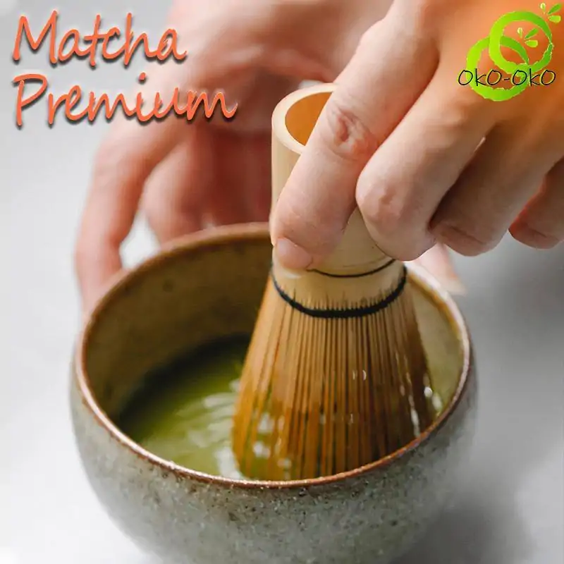 Thé et Infusion <br> Thé Vert Matcha Bio. | OkO-OKO™ Thé Vert moulu très finement Matcha Premium Bio | OkO-OkO