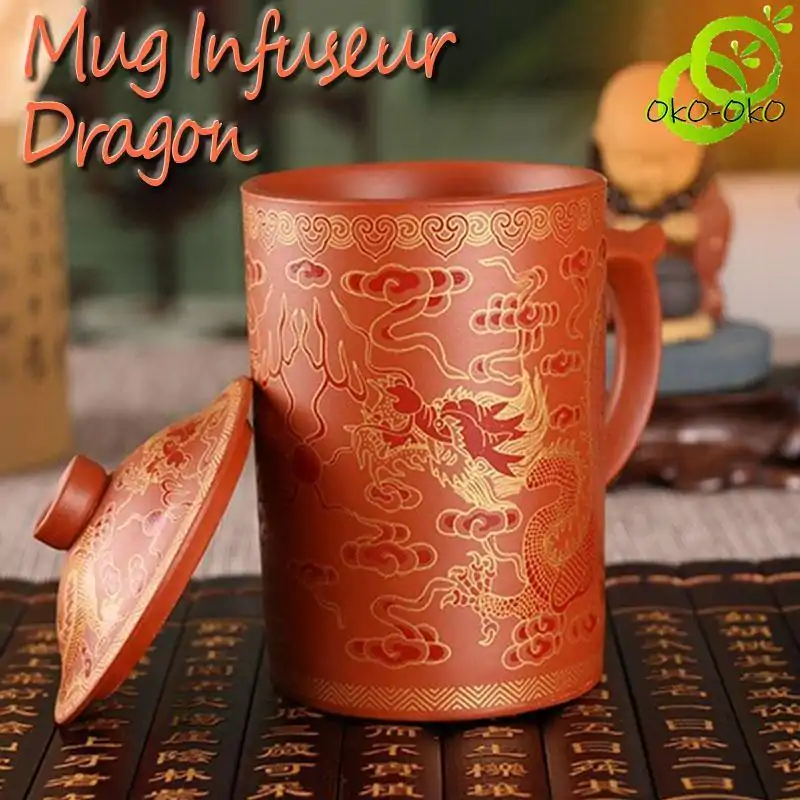 Théière Nomade <br> Mug Infuseur (Filtre & Couvercle). | OkO-OKO™ Mug Infuseur en céramique chinoise | OkO-OkO
