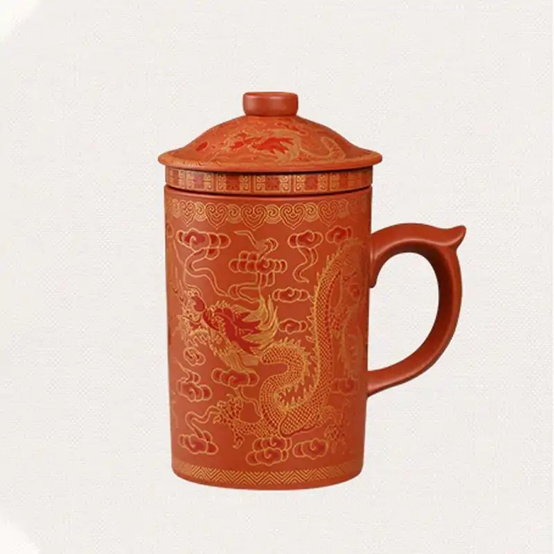 Théière Nomade <br> Mug Infuseur (Filtre & Couvercle). | OkO-OKO™ Mug Infuseur en céramique Variante Brun Claire | OkO-OkO