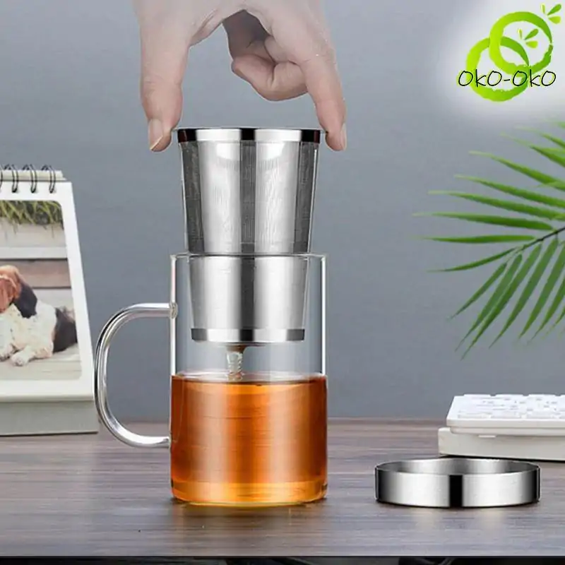 Théière Nomade <br> Mug infuseur (Théière Nomade). Mug Infuseur Verre OKO OKO 2 | OkO-OKO™