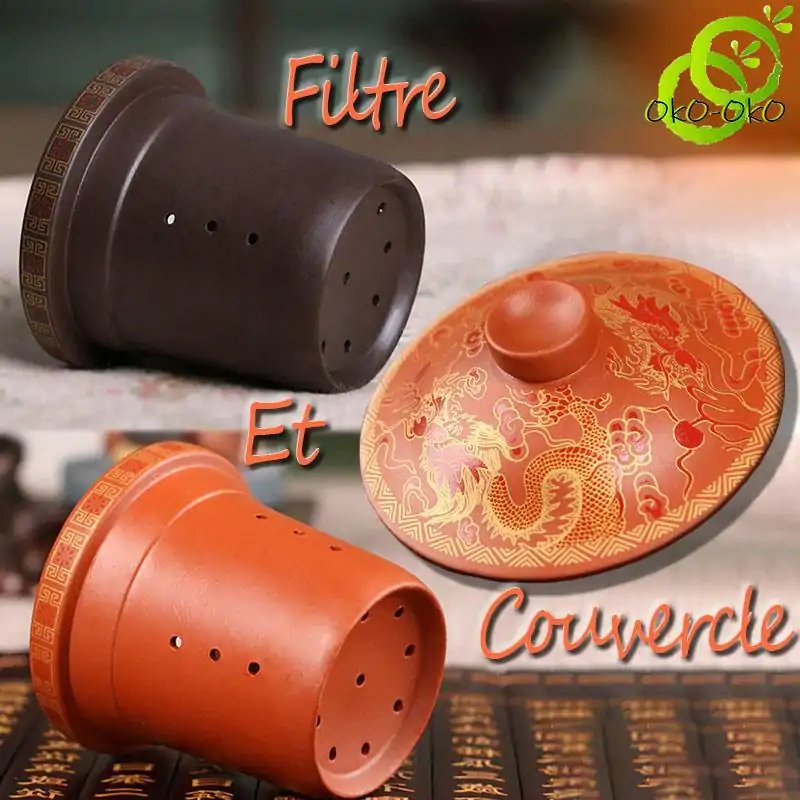 Théière Nomade <br> Mug Infuseur (Filtre & Couvercle). | OkO-OKO™ Mug Infuseur détail du filtre et couvercle | OkO-OkO